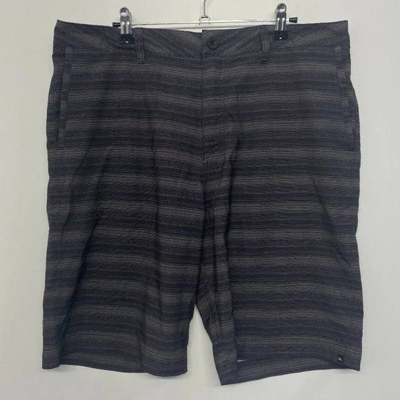 Quicksilver Men's Hybrid Striped Gray Shorts 36 - Picture 1 of 5
